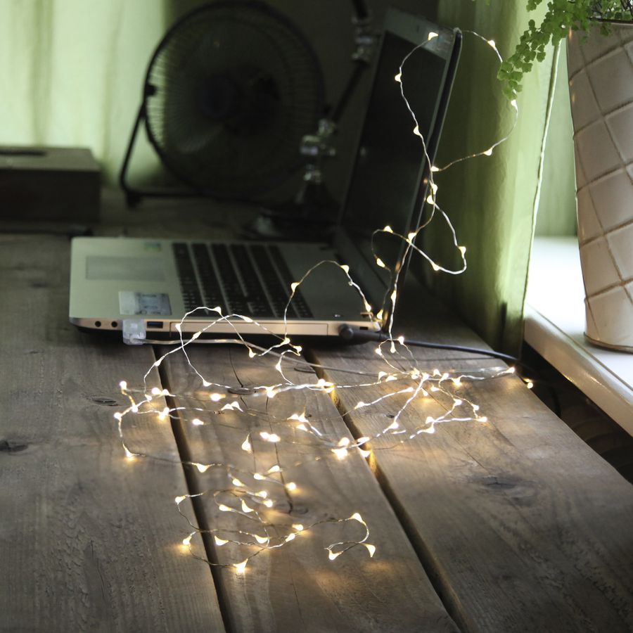 Extra Dew Drop Lichterkette - IP20, Tageslicht, 100 LED