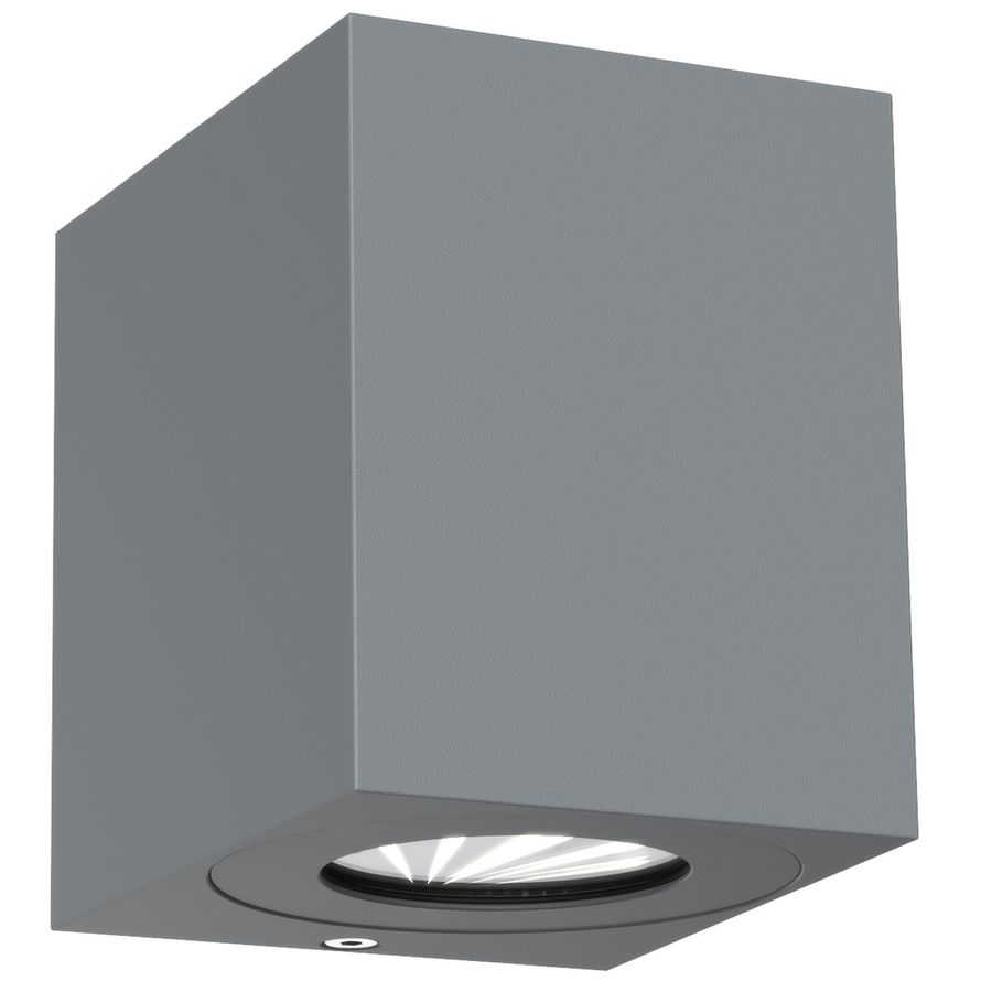 Canto kubi 2, Wandleuchte, Grau - 2X6W LED, 2700K, IP44, 230V
