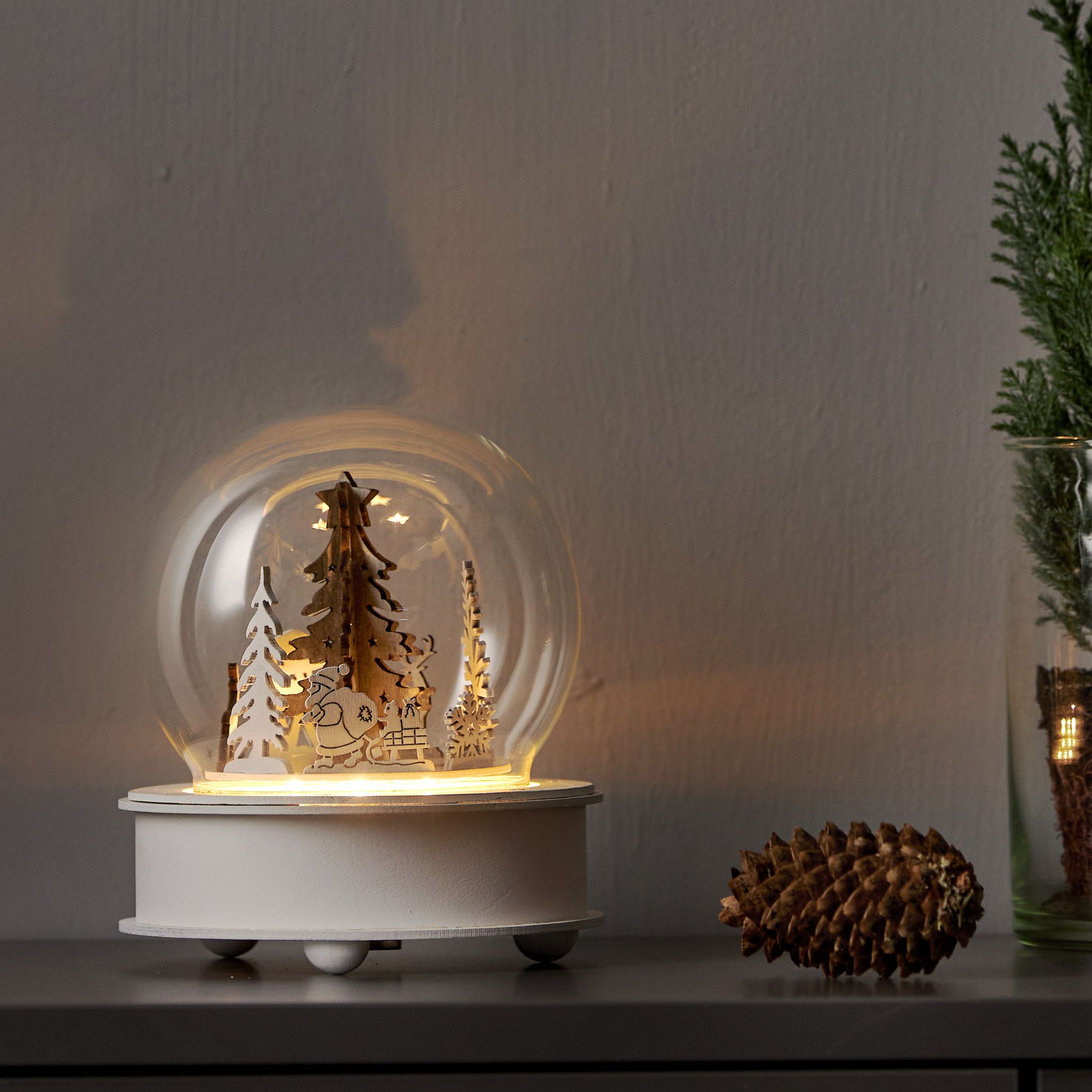 Tisch Deco Grauberg - IP20, Warmweiss, Grau