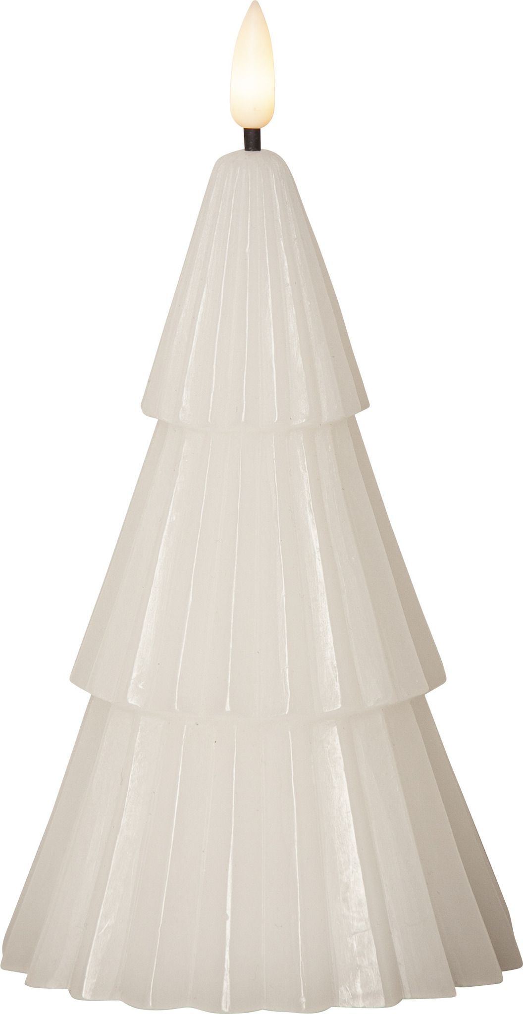 LED Pillar Kerze Flamme Grany - Indoor, Weiss, 18 cm höhe, Timerfunktion