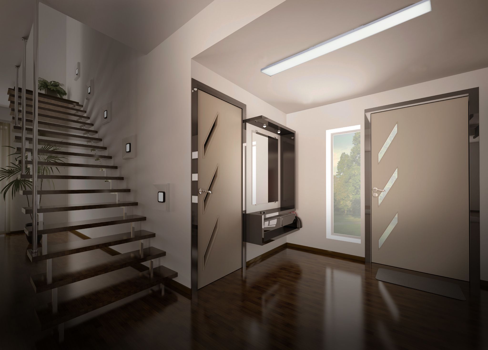 LED Panel-Deckenleuchte Carente l: 119,5cm rahmenlos - LED fest verbaut, 2700-6500K, warm-kaltweiss