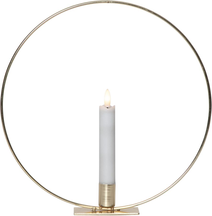 Indoor Decoration Flamme Table - Indoor, Messing, 28cm Höhe, Timerfunktion