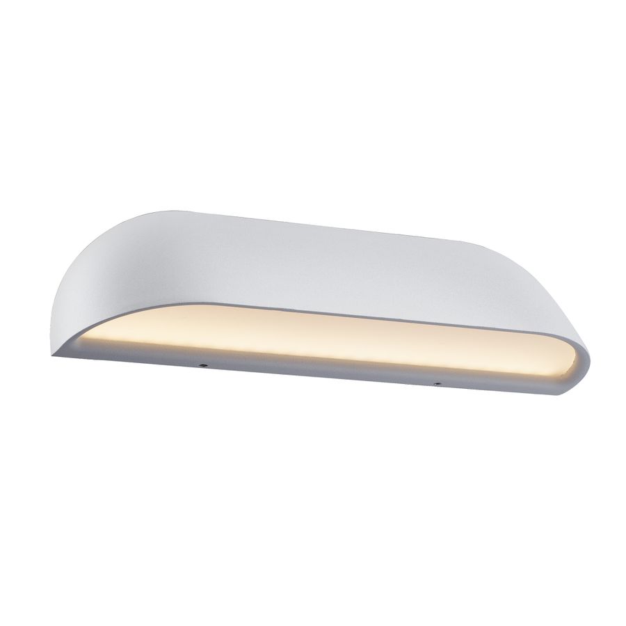 LED Wandanbauleuchte Front 26 - 9.8W, 650lm, 3000K, IP44, CRI 80, weiss, nicht dimmbar, L=260mm, B=68mm, H=68mm