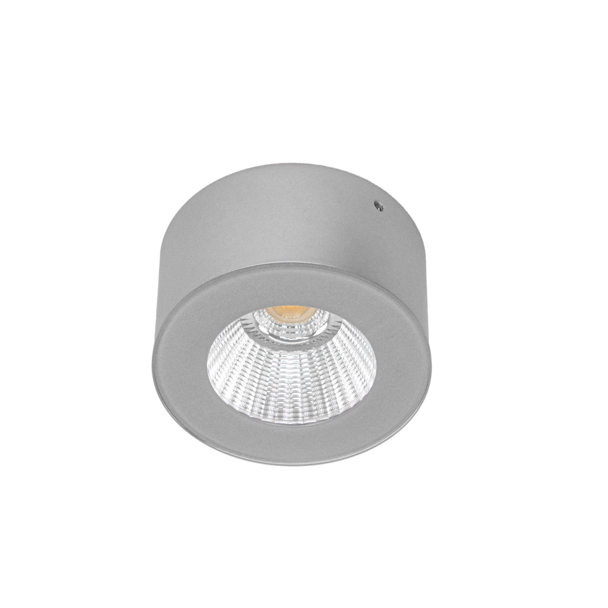 Spot LED Mille - 8W, 615lm, 3000K, IP44, CRI 80, 40°, grau, dimmbar, D=63mm, H=34mm