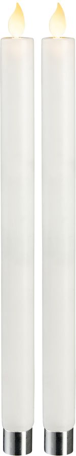 Candela di cena a LED 2-Set M-Twinkele - Indoor, Weiss, 30cm Höhe, Timerfunktion