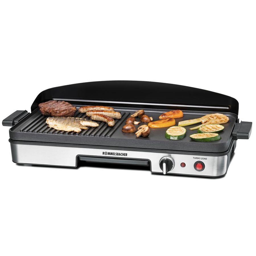 Grill de table BBQ 2003 Gourmet - Tischgrill BBQ, Edelstahl/schwarz, 1900W