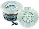 Spot encastré à LED orientable MAXI-RL - 24V DC, 12W, 960lm, 2700K, IP67, schwarz/edelstahl, dimmbar