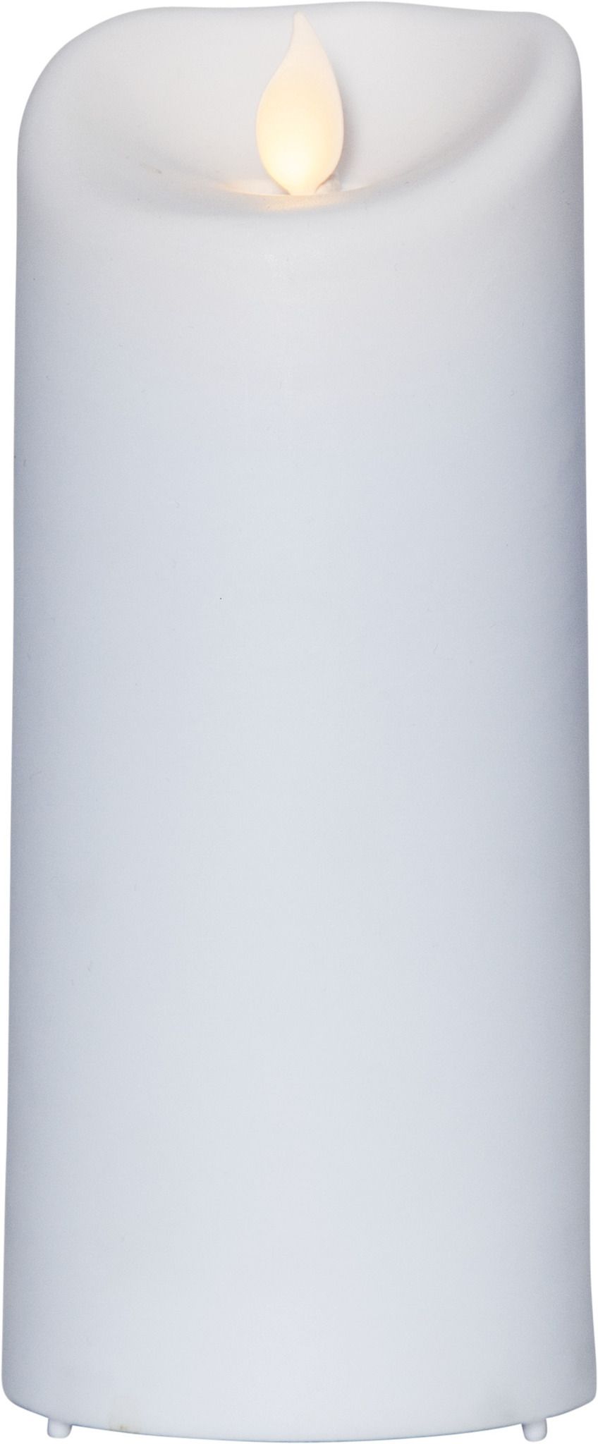 LED Pillar Kerze M-Twinkle - Outdoor, Weiss, 17.5cm Höhe, Timerfunktion