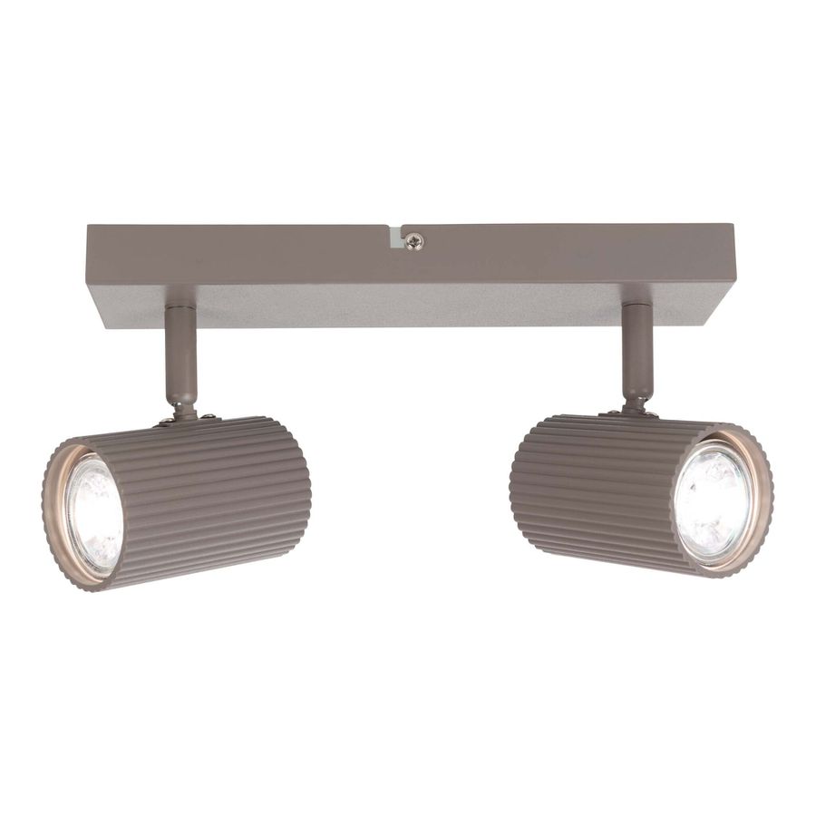 2er Spot Wand-/Deckenleuchte  TINNIS  L: 26cm sand - IP20, GU10, Beige