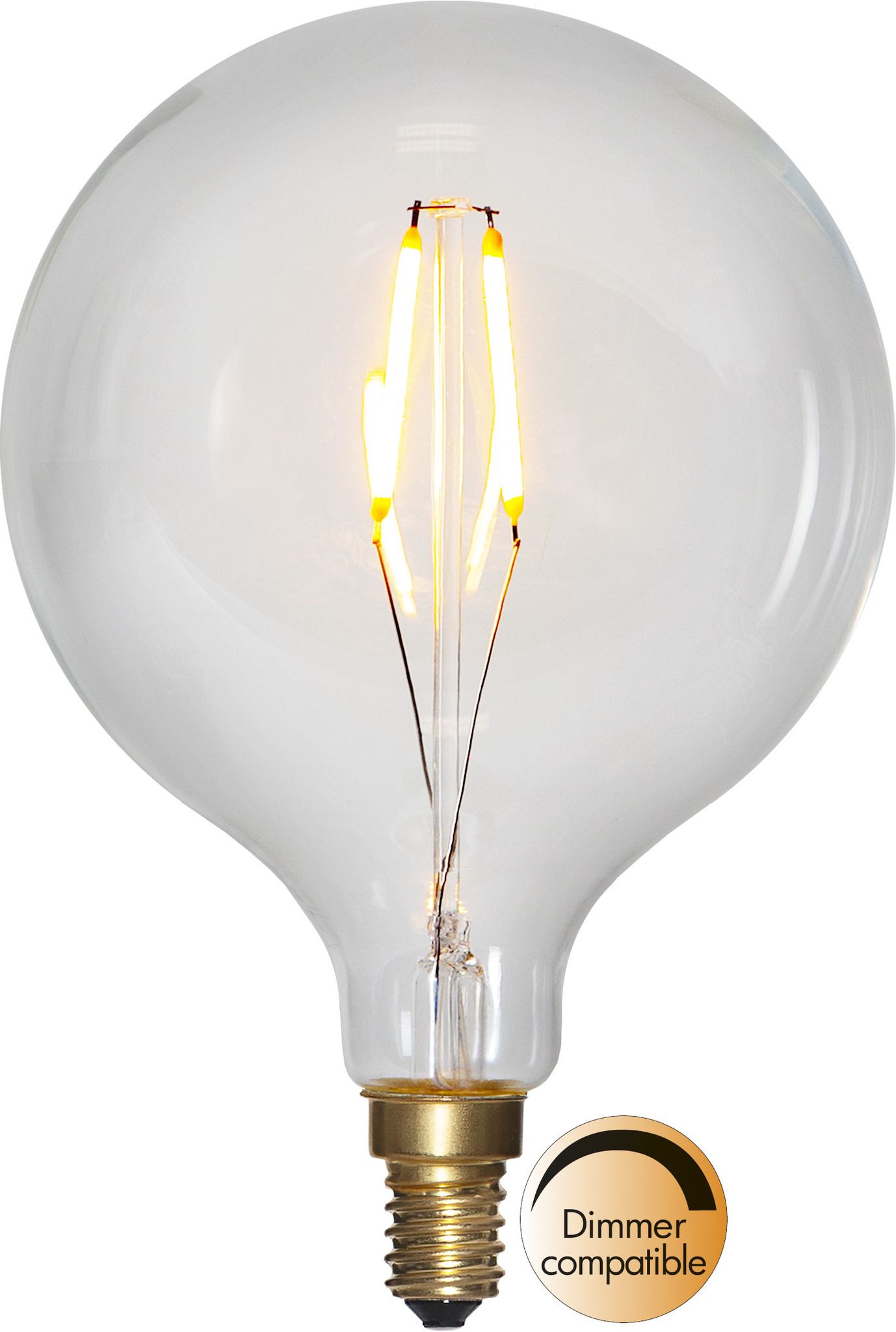 LED Leuchtmittel E14 G95 Soft Glow - E14, 100Lm, 2100K, 1.5W, 220-240V AC
