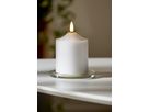 LED Pillar Kerze Flamme - Indoor, Weiss, 12cm Höhe, Timerfunktion