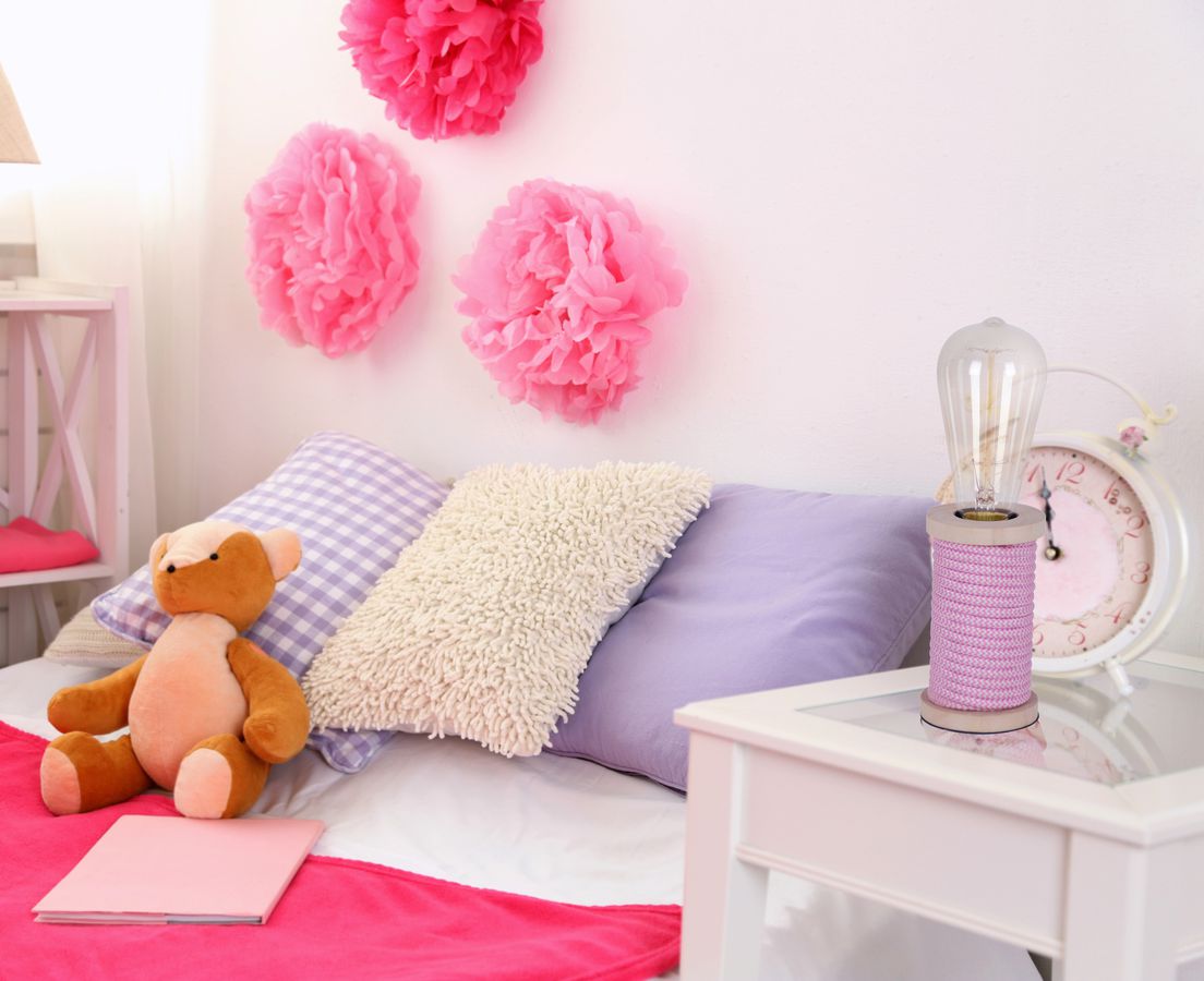 Tischleuchte Max pink/weiß h: 12cm - E27, 40W, IP20