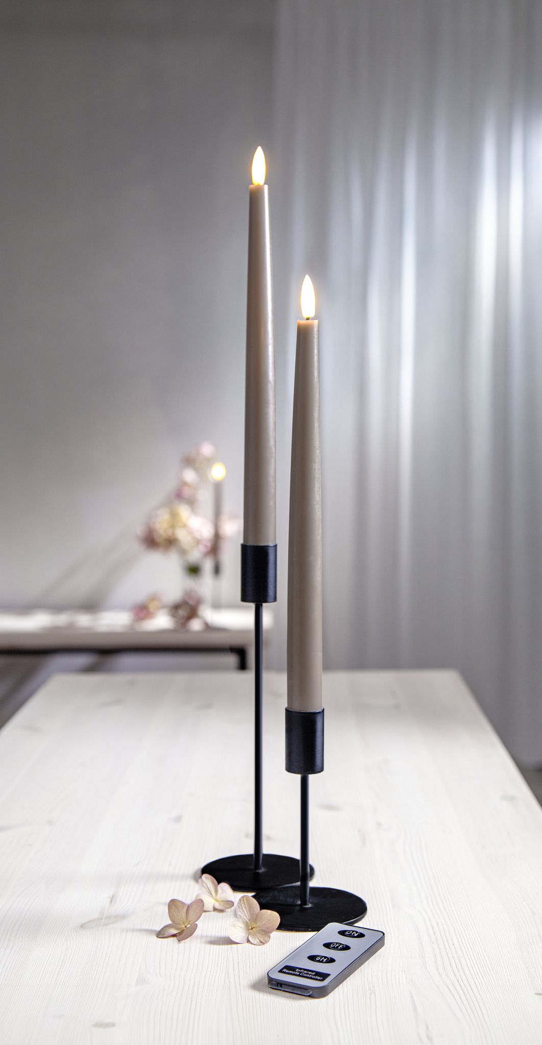 LED Dinner Kerze 2 pack Flamme Slim - 0/20