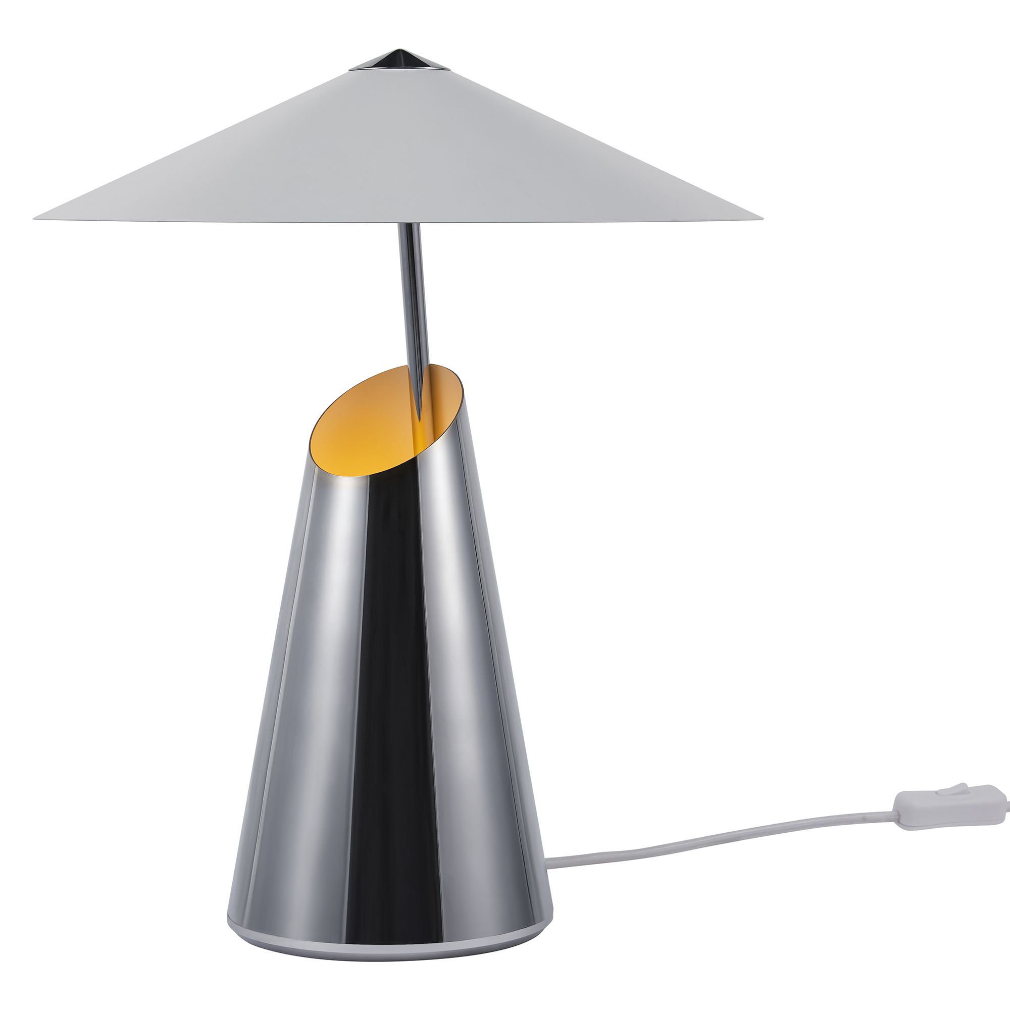 Taido Tischlampe Chrom - E27, IP20, 230V