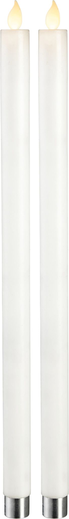 LED Dinner Kerze 2er Pack M-Twinkle - Indoor, Weiss, 40cm Höhe, Timerfunktion
