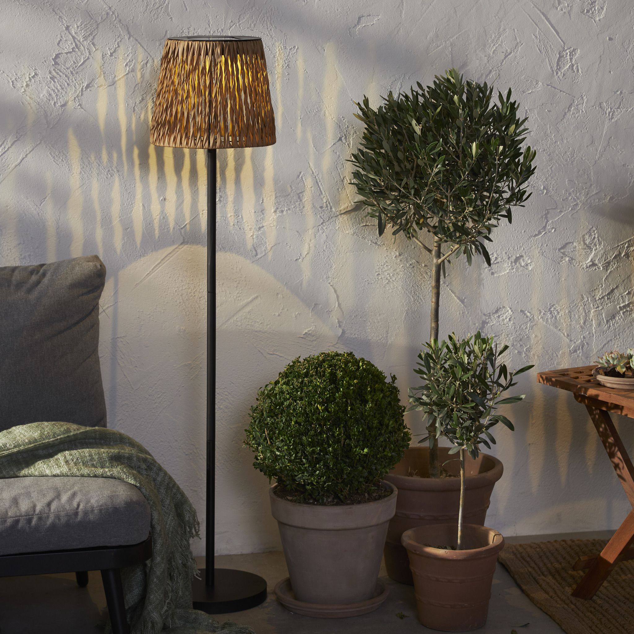 Solar Dekoration Cesta - IP44, Warmweiss, 1 LED