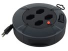 Kabelbox 7m - 7m Kabel, 4xT13, dunkelgrau/schwarz