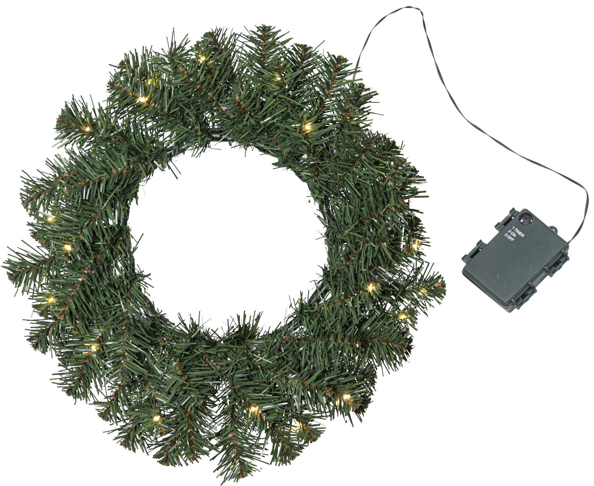 Kranz Dalbo - Indoor, Outdoor, Warmweiss, Grün