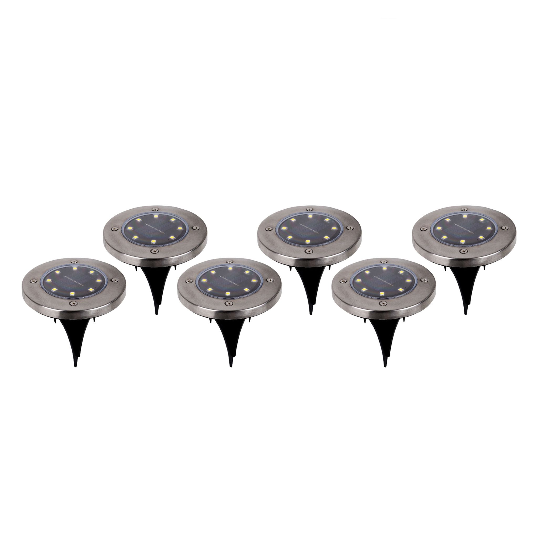6er-Set LED Solar-Boden-Erdspieß KIAN - IP44, 0.6W, Warmweiss