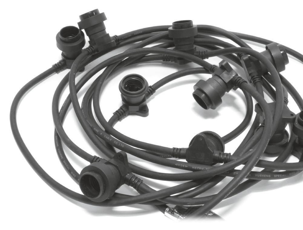 LED Party-Deco Illuminationskette Solo - 20xE27 (Leuchtmittel exkl.), IP44. IP55 Stecker, L=20m