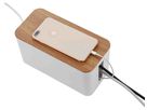 Cable Organizer Box inkl. Stelei - Steckdosenleiste 4xT13, weiss