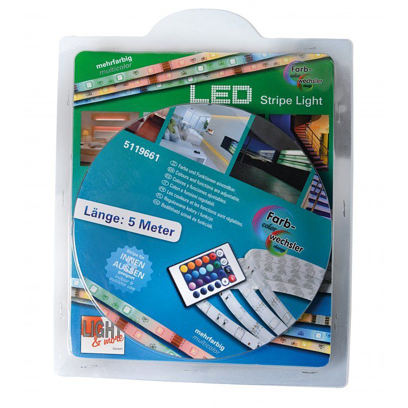 Näve LED Stripe RGB 5m indoor - Näve LED Stripe RGB 5m indoor, inkl. Trafo und Fernbedienung