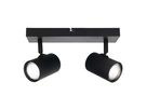 2er Spot Wand-/Deckenleuchte  TINNIS  L: 26cm schwarz - IP20, GU10, Schwarz