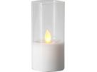 LED Pillar Kerze M-Twinkle - Indoor, Transparent, 10cm Höhe, Timerfunktion