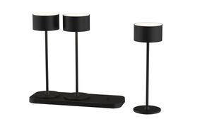 Akku-Tischleuchten 3er Set mit Ladestation TavoloLight schwarz - 3000-6500K,170lm, IP20