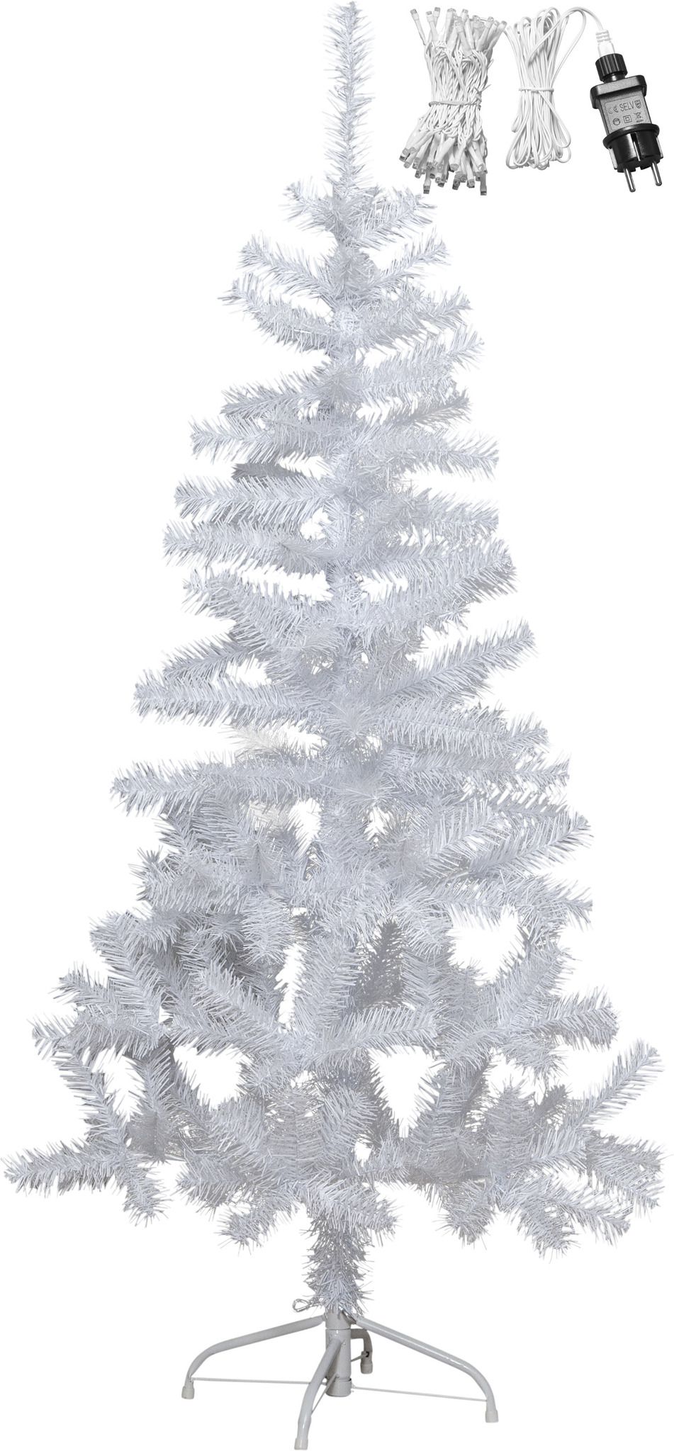 Weihnachtsbaum mit LEDAlvik - Weiss, 80LED, 150cm Höhe