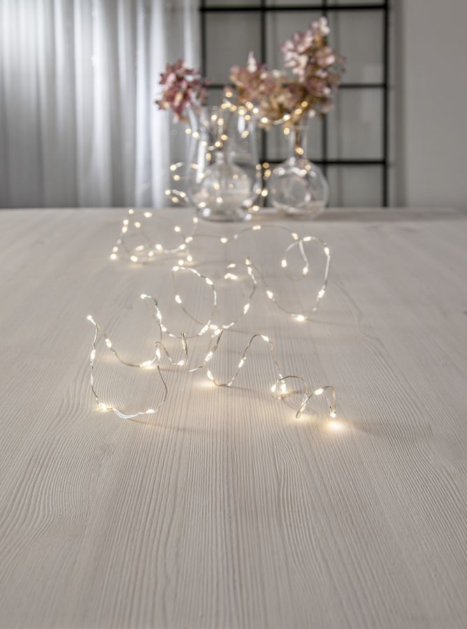 Lichterkette Dew Drop - IP20, Warmweiss, 100 LED