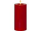LED Pillar Kerze Flamme Flow - Indoor, Rot, 17.5 cm höhe, Timerfunktion
