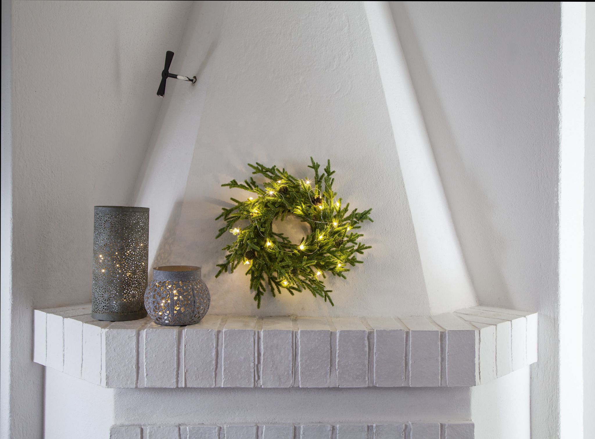 Kranz Lummer - Grün, 20LED, 38cm Höhe