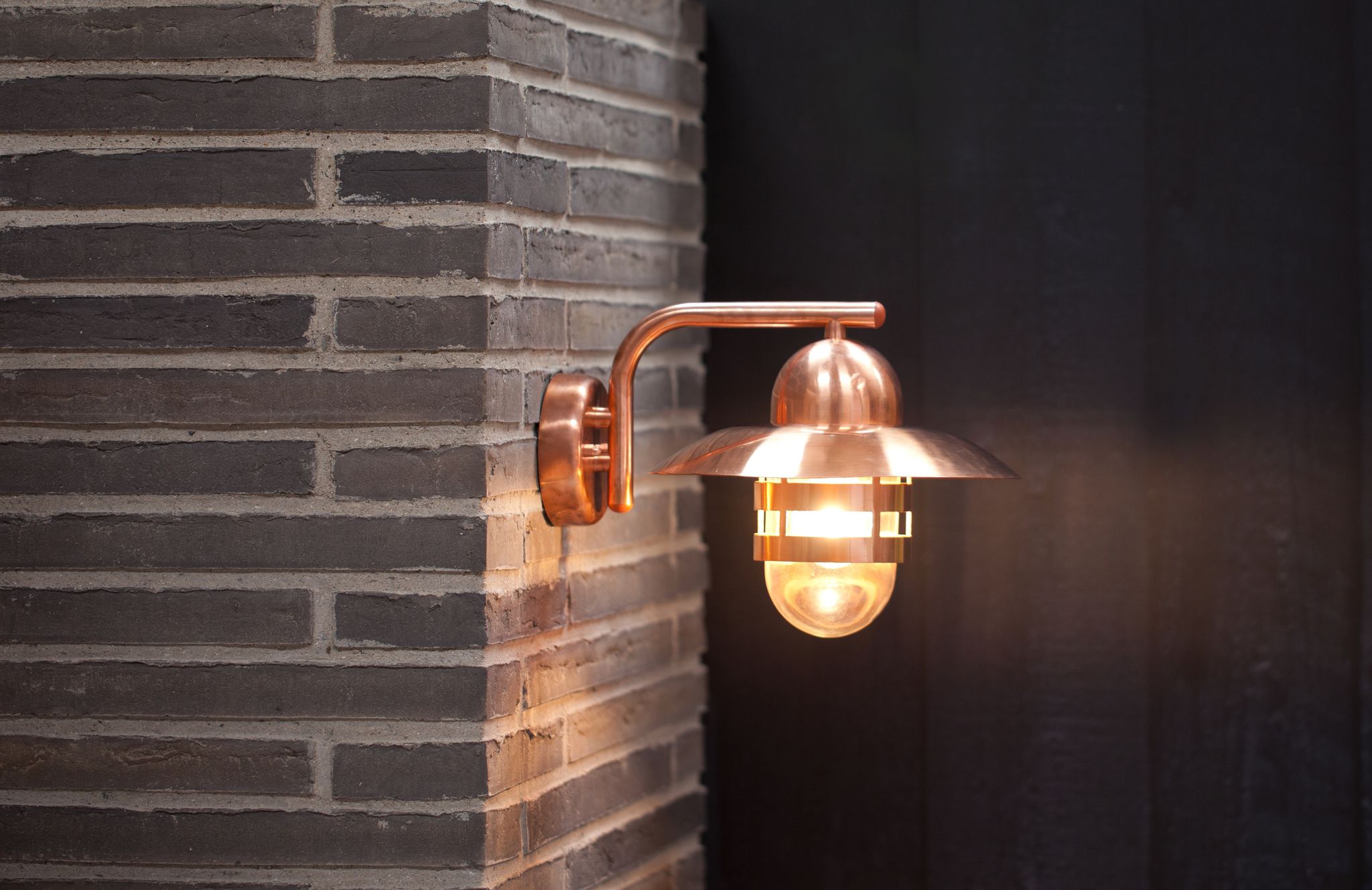 Nibe, Wandleuchte, Kupfer - E27, max. 60W, IP54