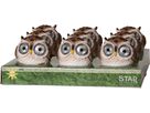 Display Solar Licht Owl - IP44, Warmweiss, Braun