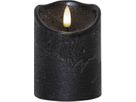 LED Pillar Kerze Flamme Rustic - Indoor, Schwarz, 10.00 cm Höhe,  Timerfunktion