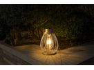 LED Deko-Solarleuchte h: 21.5cm silber - IP44, warmweiss