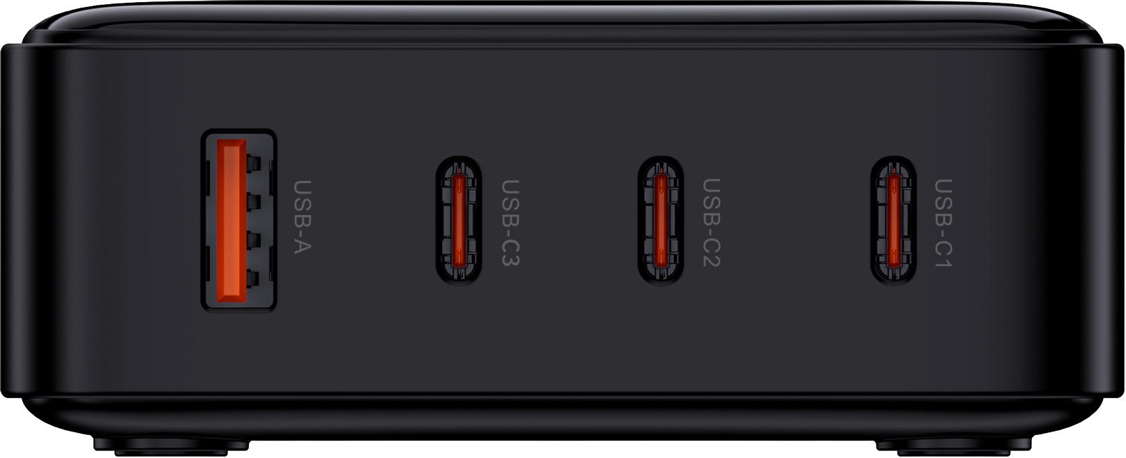 Desktop USB-Charger 100W GaN - Out: USB-C1/ C2/ C3: 100W PD, USB-A: 60W, shared Max. 95W, inkl. 1.0m 140W USB-C to C Kabel, schwarz