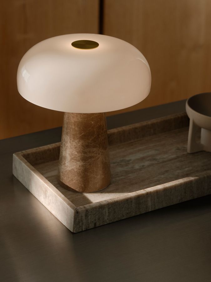 Tischleuchte Glossy Mini  Beige - 15W, E14, IP20