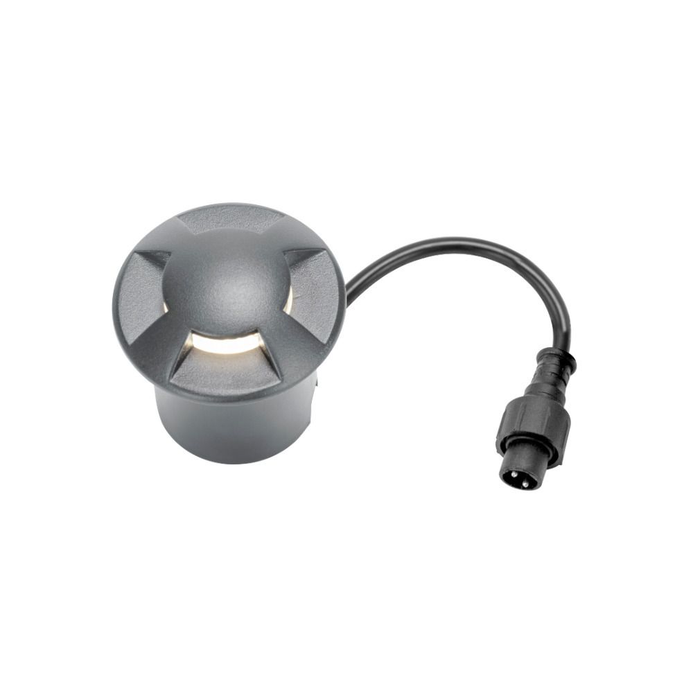 Playlight 24V Bodeneinbauspot Gitter - 24V DC, 1W, 60lm, 3000K, IP67, anthrazit