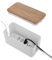 Cable Organizer Box inkl. Stelei - Steckdosenleiste 4xT13, weiss