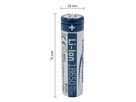 Lithium-Ionen Batterie 18650 - Li-Ion Akku 18650 2600 mAh, 3.6V, silber, geschützter Akku aufgrund Sicherheitsbeschaltung