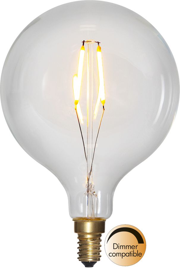 LED Leuchtmittel E14 G95 Soft Glow - E14, 100Lm, 2100K, 1.5W, 220-240V AC