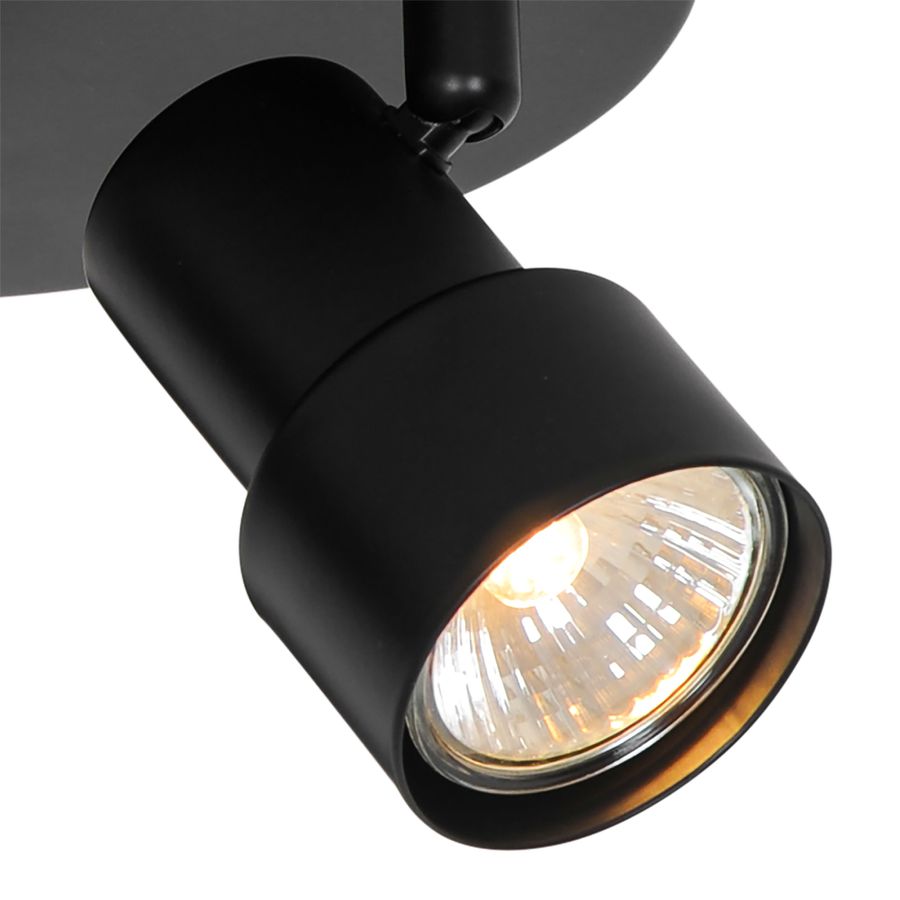 Deckenleuchte Boston 3-rondel Schwarz - 3x5W, GU10, IP20