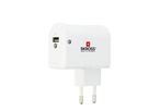 EU USB Charger - Quick Charge 3.0 - Out: 2-Pol EU, In: 1xUSB-A 3.0, 5.0-12.0V, Quick Charge, weiss