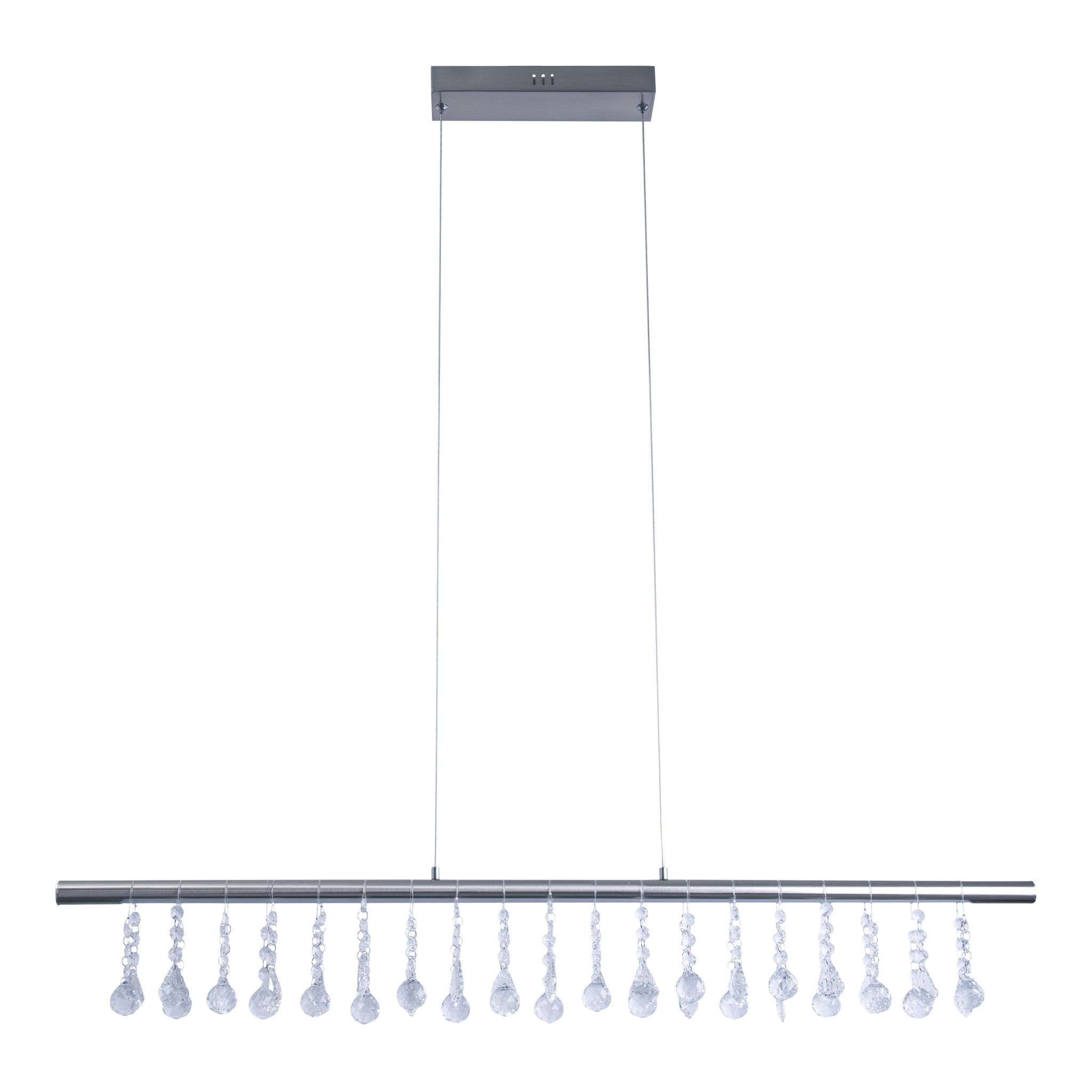 LED Pendelleuchte Nobilis L: ca. 100 cm - satin-nickel - LED, 23.6W, IP20