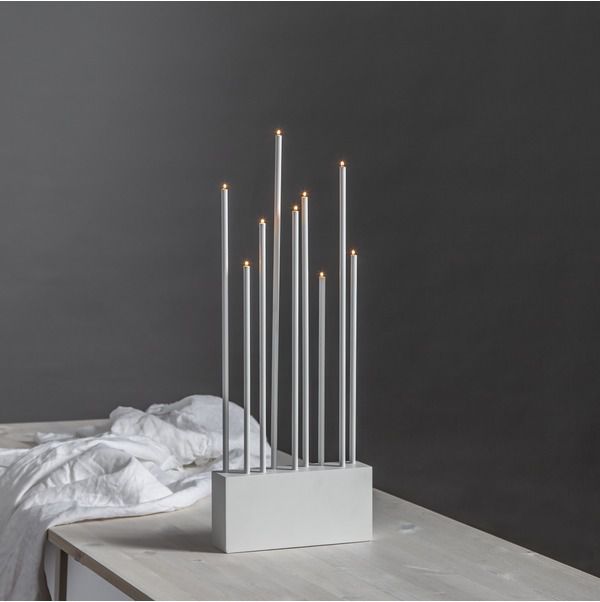 Kerzenständer BUZZ - IP20, weiss, 9 LED's Indoor