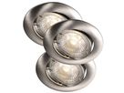 Einbauspot Recess,Gebürsteter Stahl - 3W LED COB, 3000K, IP23, 230V