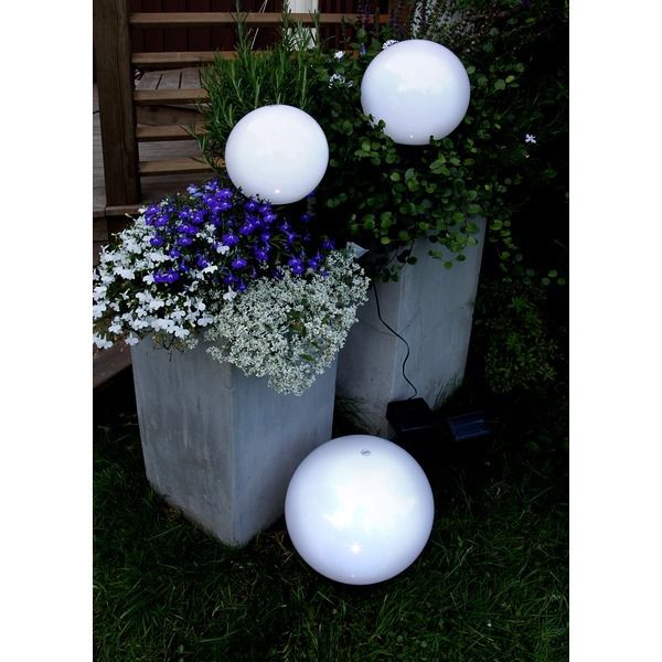 Décoration solaires Globus - Weiss, Lichtfarbe Warmweiss