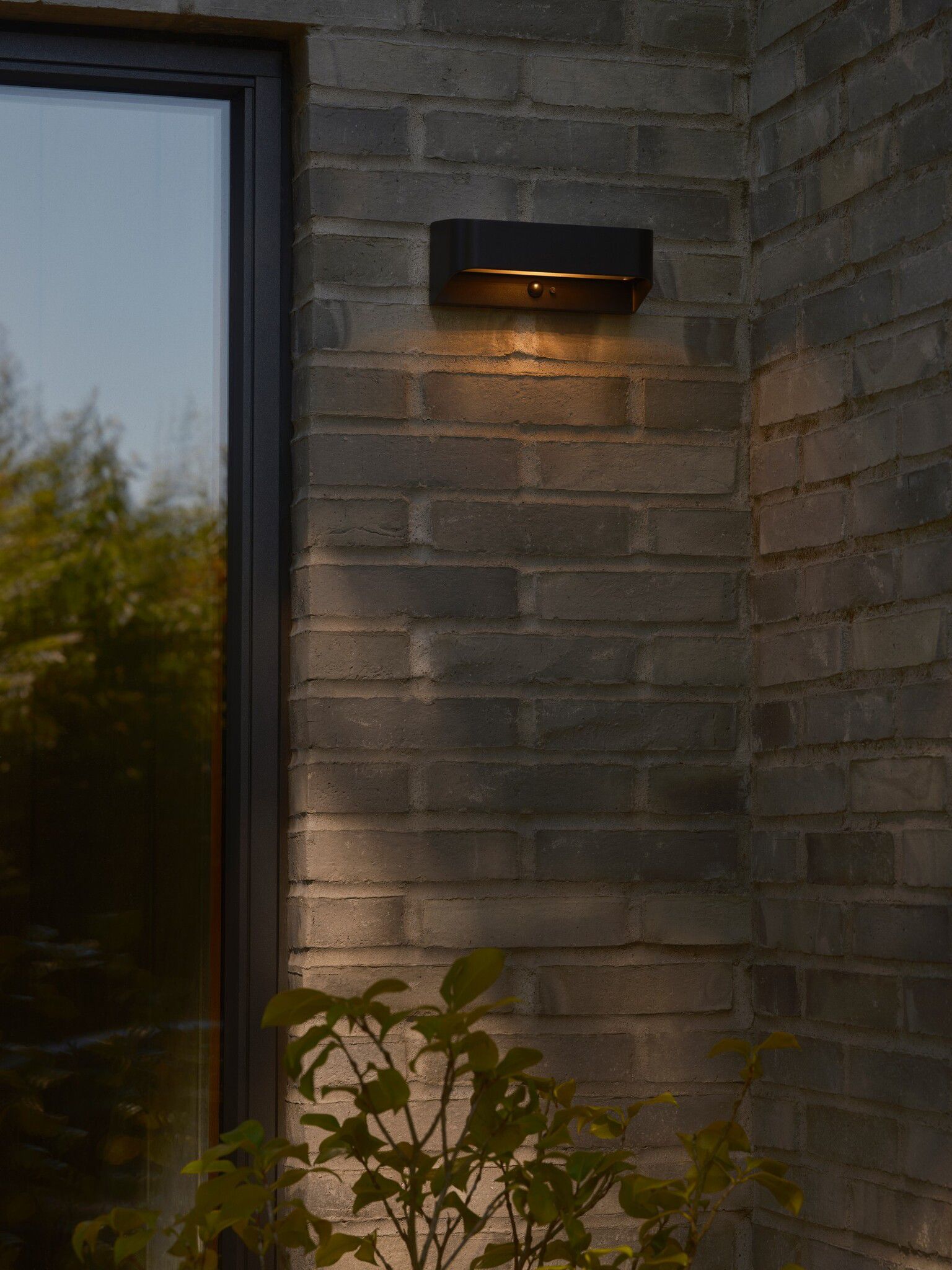Wandleuchte Marcellio Solar  Schwarz - 5W, LED-Modul, IP54